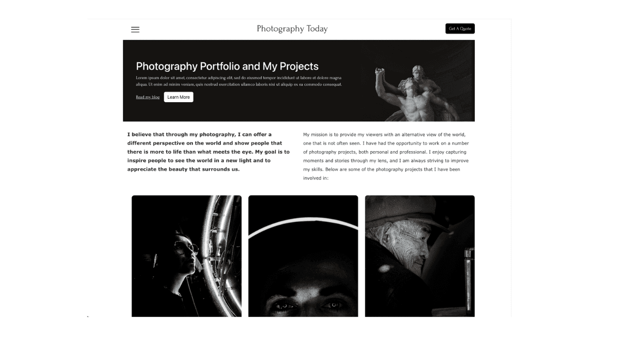 Next.js PhotoGraphy Portfolio Website